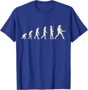 Guitar Player Evolution Funny Guitarist T-Shirt - T-Shirt | Royal