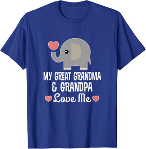 My Great Grandma and Great Grandpa Love Me T-Shirt - T-Shirt | Royal