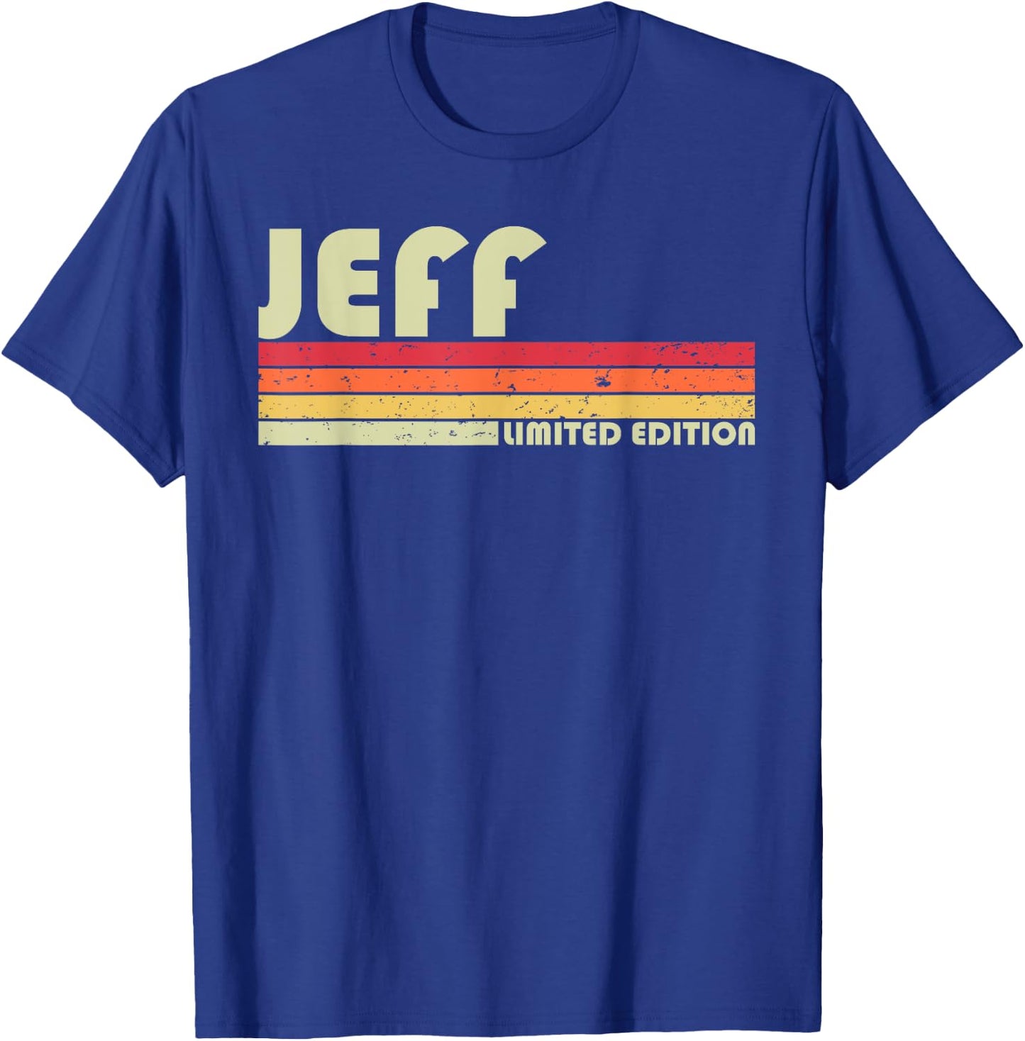 JEFF Gift Name Personalized Funny Retro Vintage Birthday T-Shirt - T-Shirt | Royal