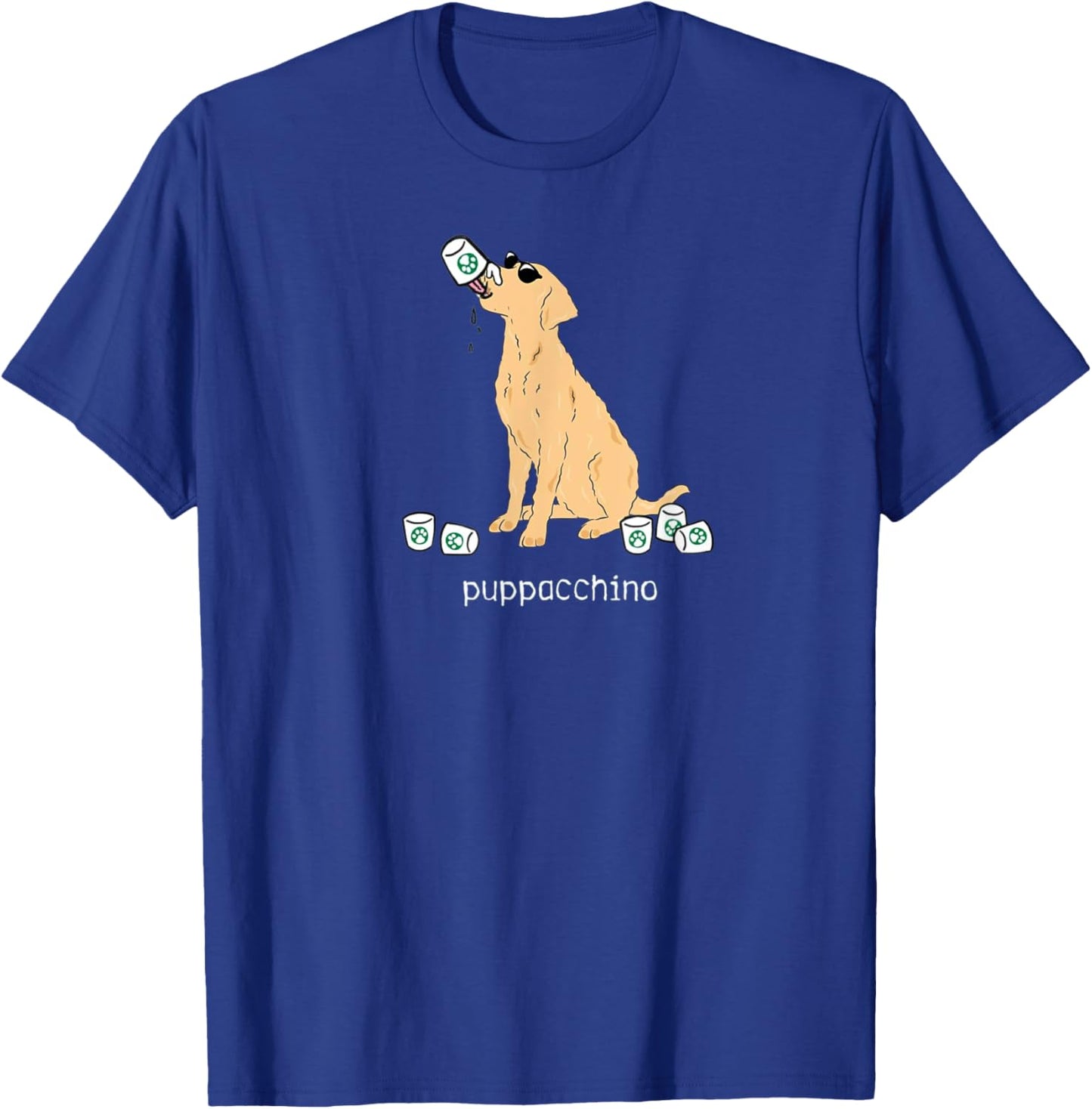 Puppachino Funny Cute Dog Pup Cup Pun Pet Owners Dog Love Men Women Kids T-Shirt - T-Shirt | Royal