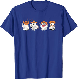 Cowboy Ghost Halloween Ghoul Design Funny Cowgirl Cowboy T-Shirt - T-Shirt | Royal