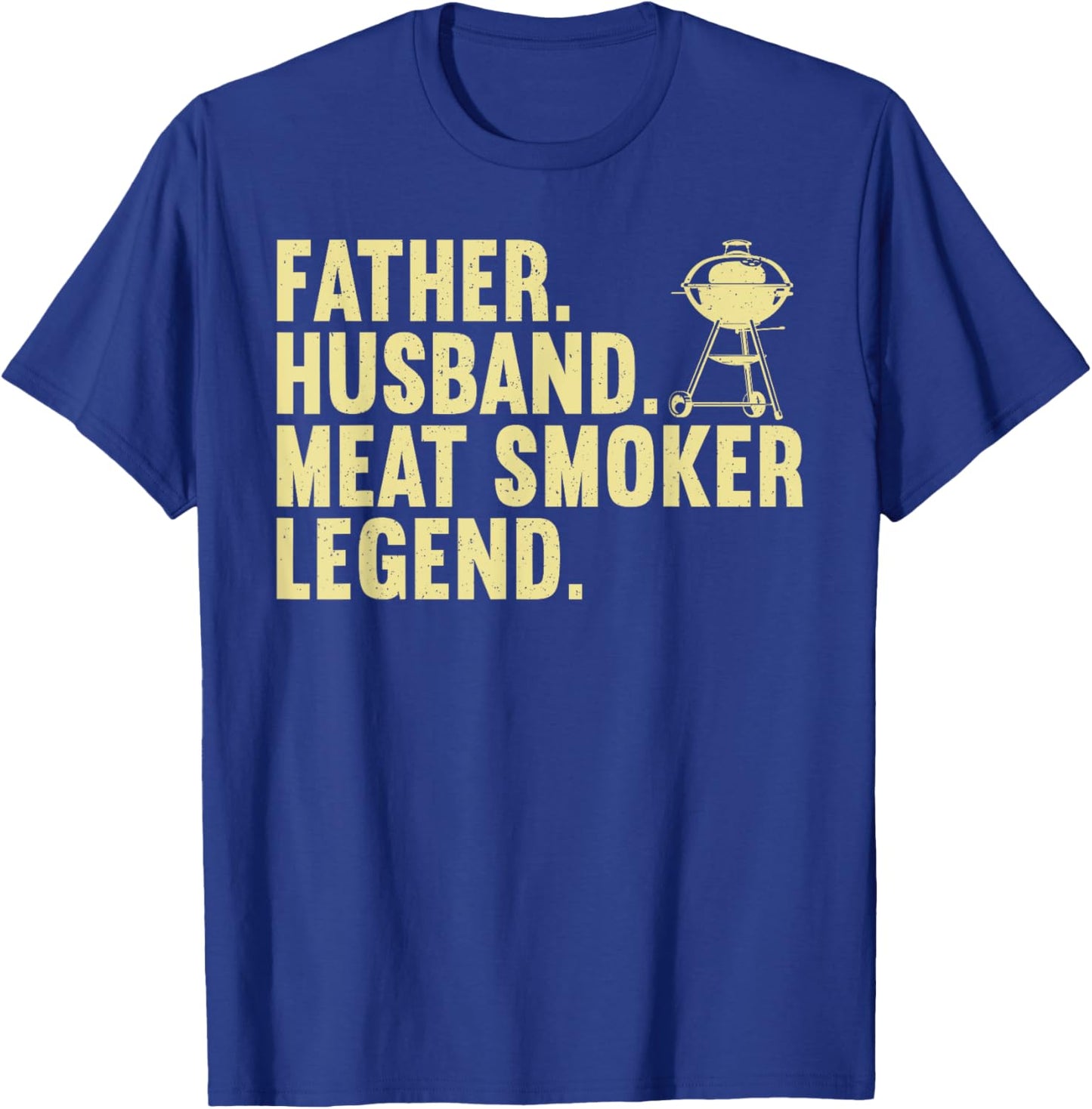 Cool Meat Smoking Art For Father Husband BBQ Meat Griller T-Shirt - T-Shirt | Royal