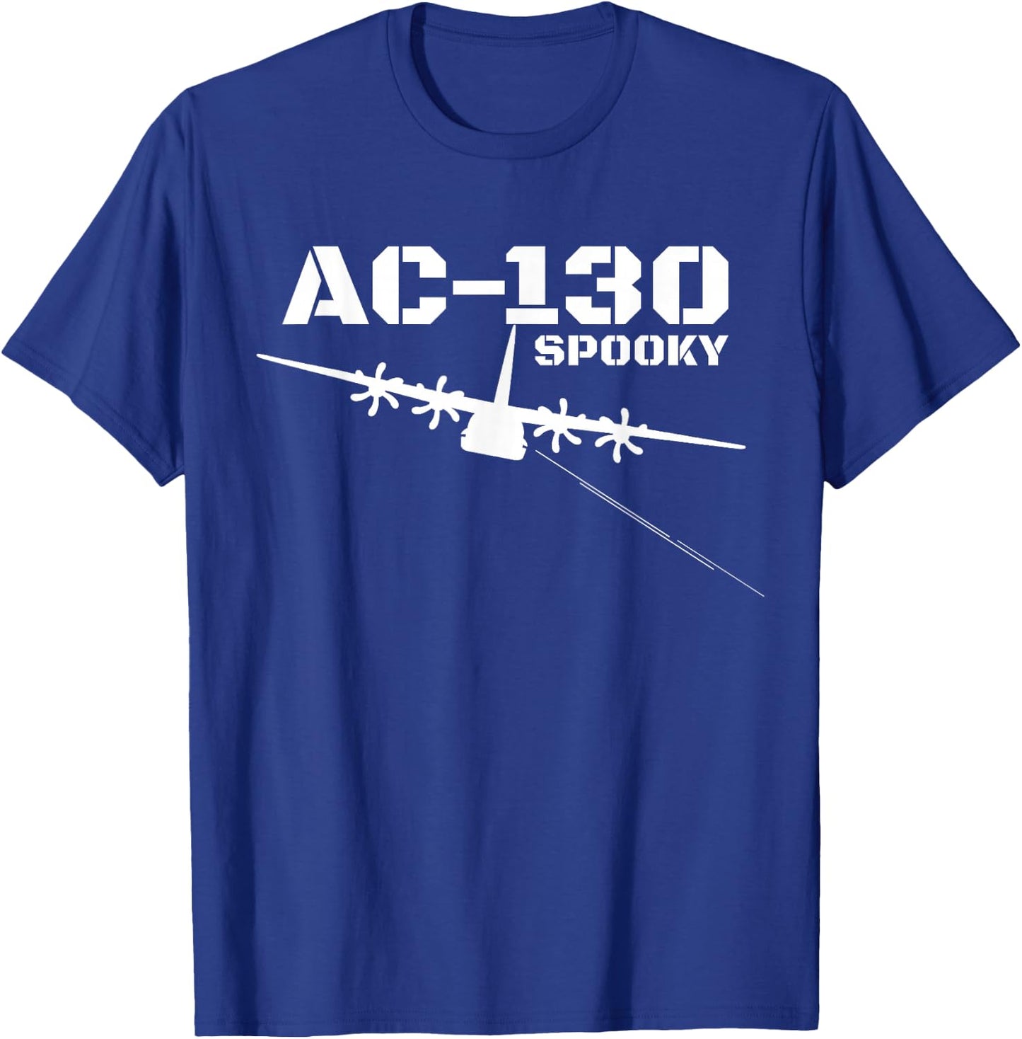 AC-130 Spooky Gunship Military Airplane Spooky C130 T-Shirt - T-Shirt | Royal