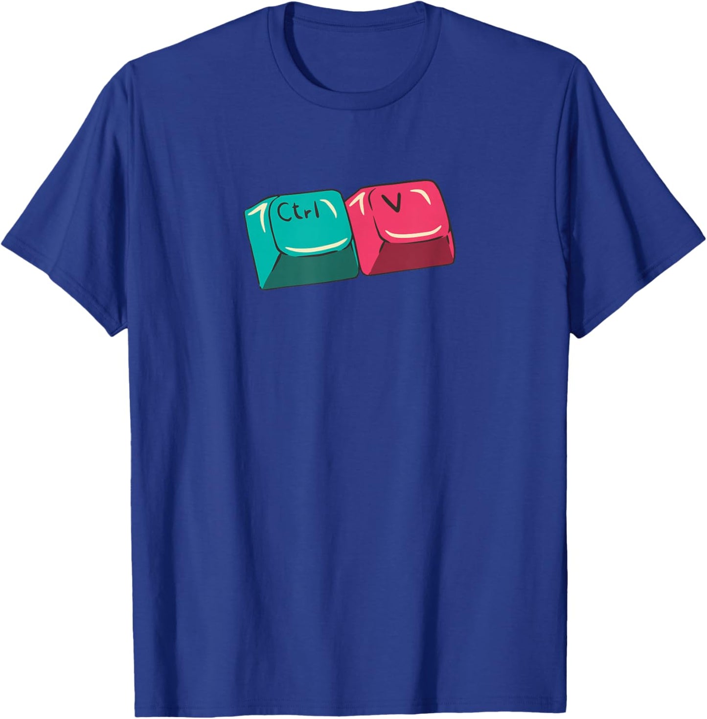 CTRL V Copy Paste Control Funny Matching Parent Child Meme T-Shirt - T-Shirt | Royal