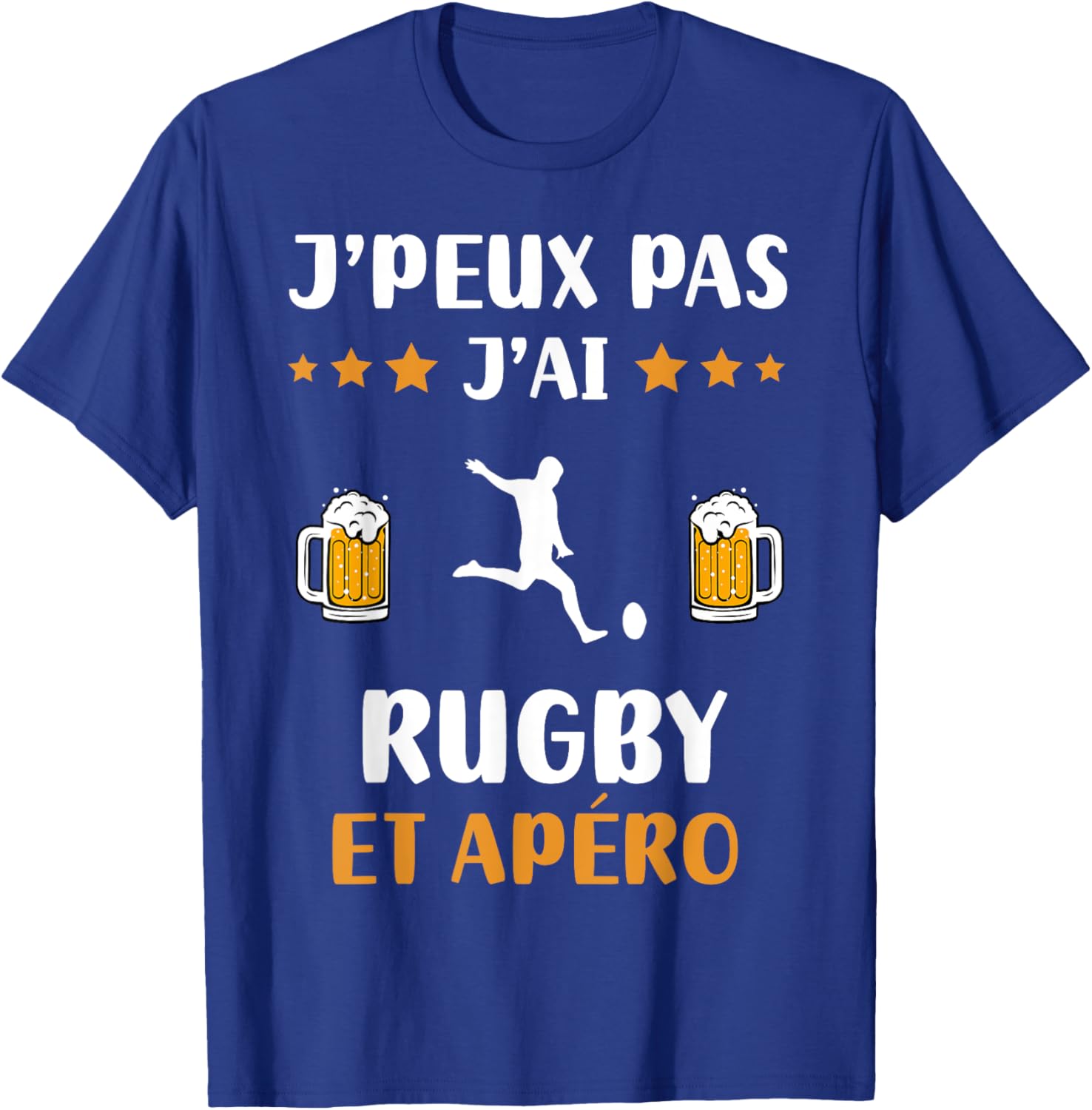 Je peux pas j'ai rugby et apéro humour rugby T-Shirt - T-Shirt | Royal
