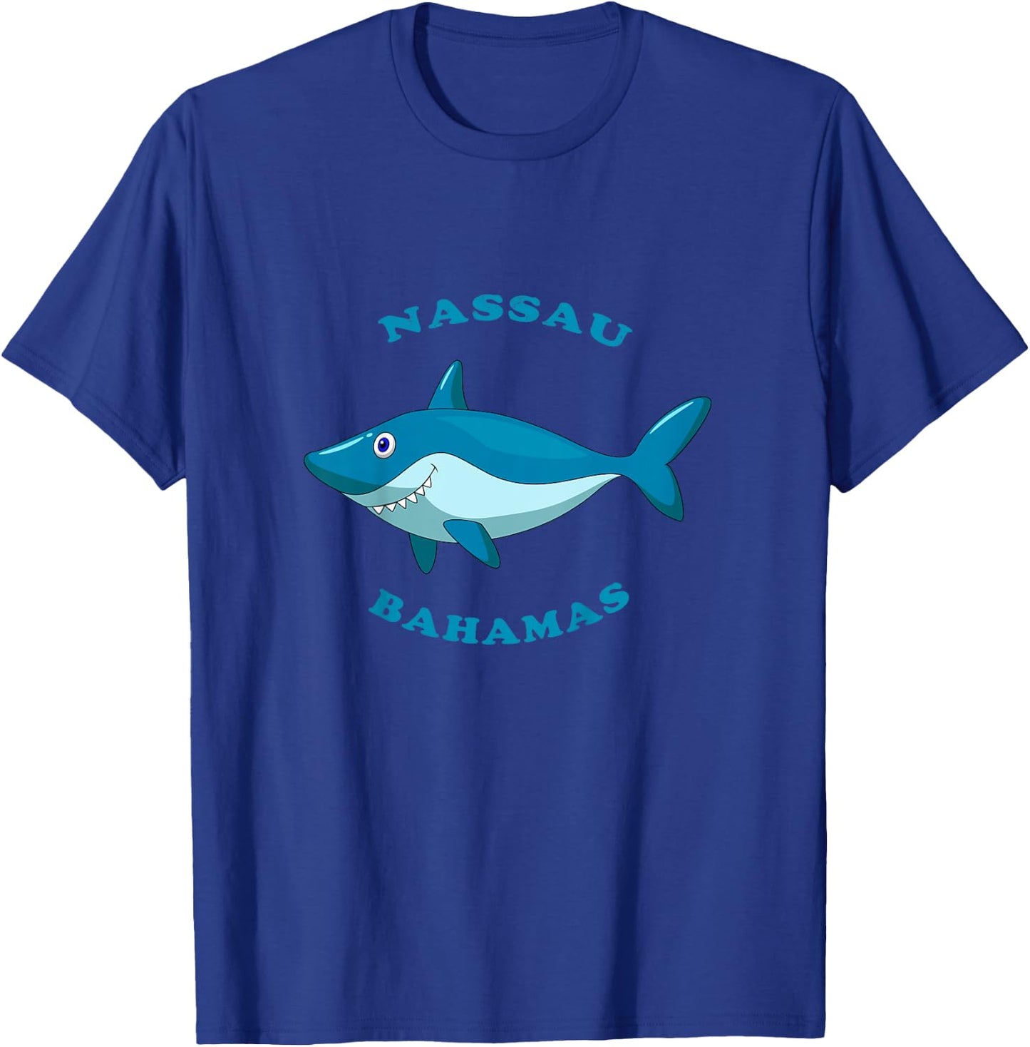Kids Nassau, Bahamas Vintage Children's Shark Vacation Gift T-Shirt - T-Shirt | Royal