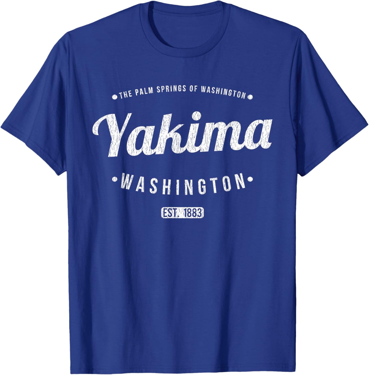 Yakima Washington Vintage Minimalist Souvenir WA Yakima T-Shirt - T-Shirt | Royal