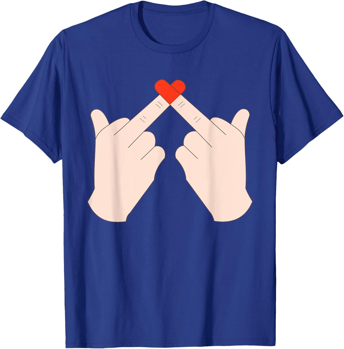 Middle finger with heart funny saying T-Shirt - T-Shirt | Royal