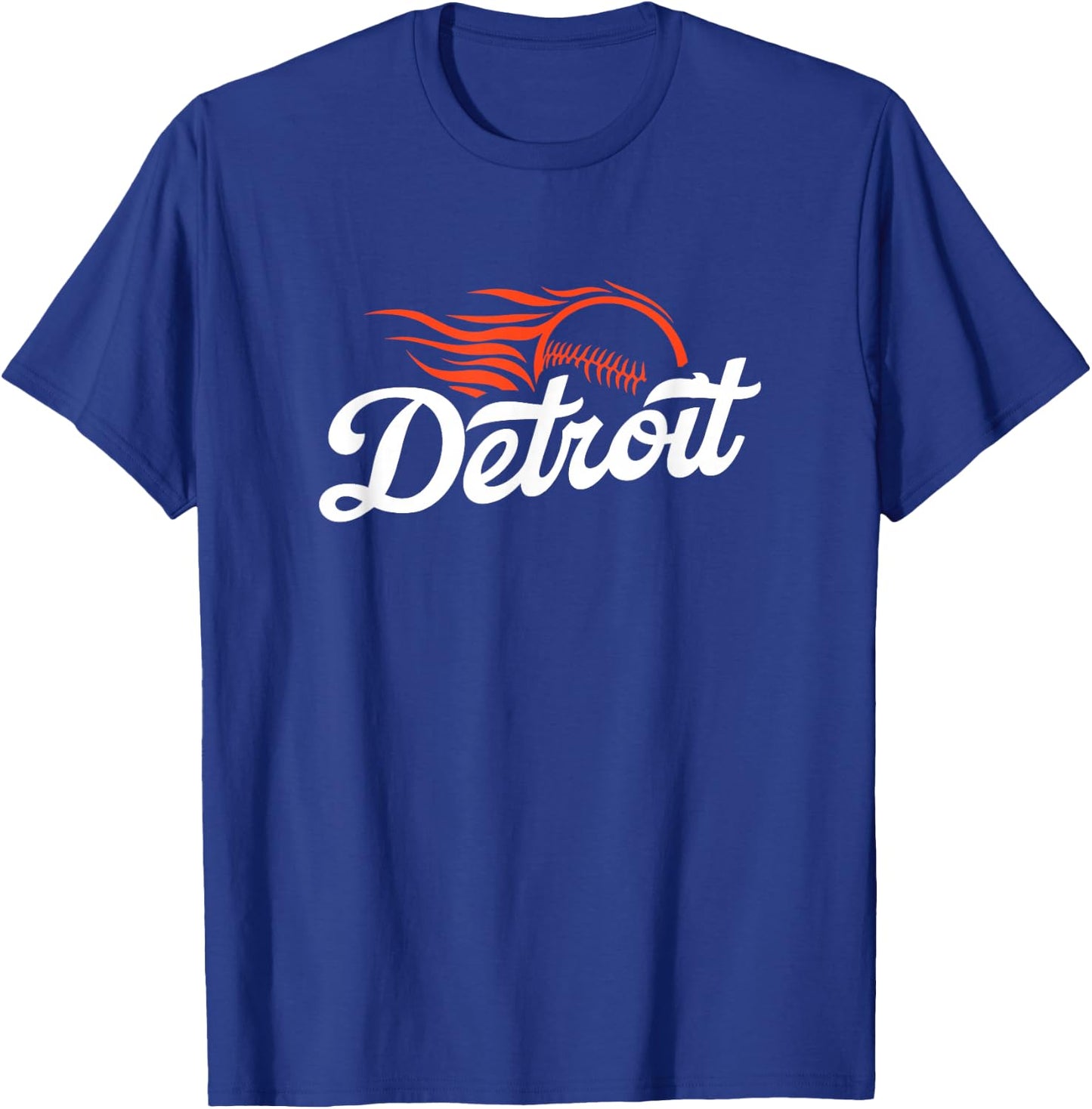 Detroit Baseball Vintage Minimalist Retro Baseball Lover T-Shirt - T-Shirt | Royal