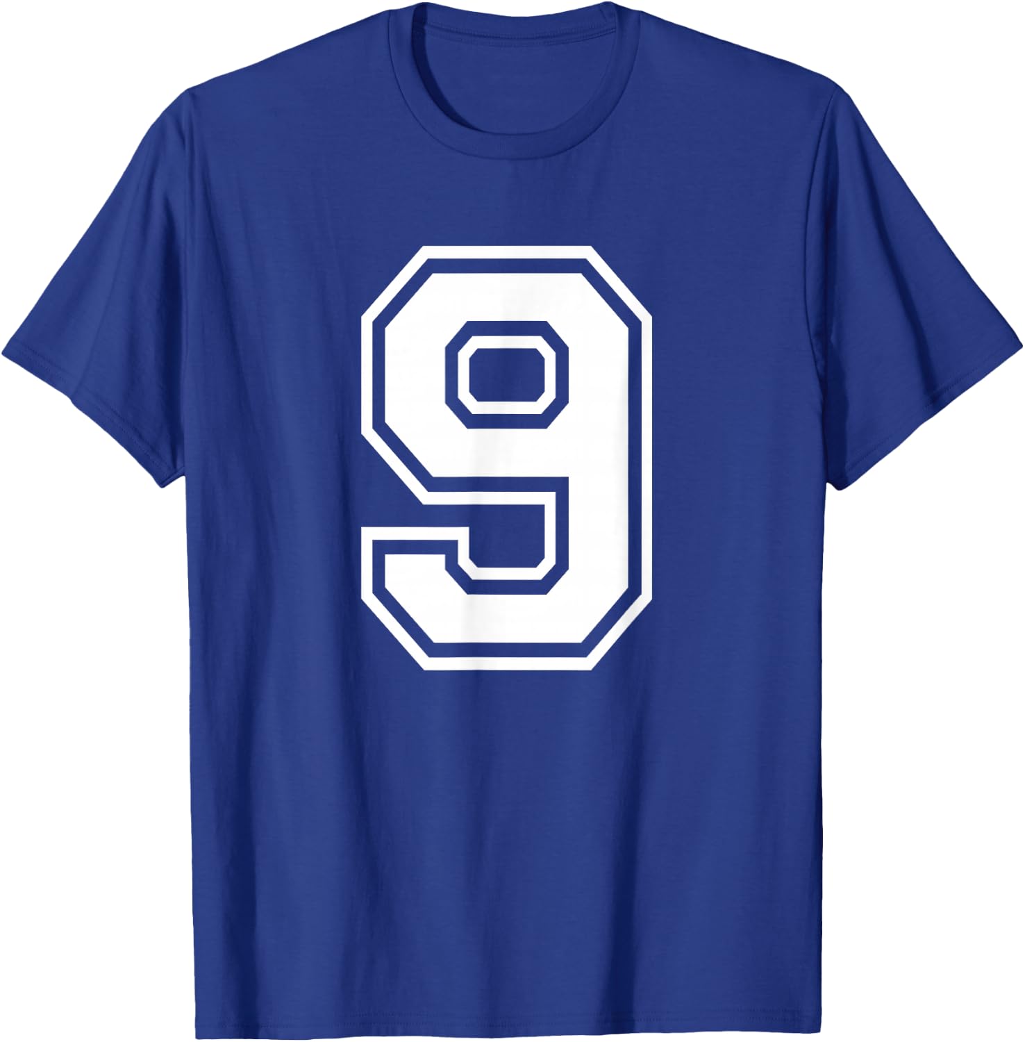Number 9 Birthday Gift Sports Player Team Numbered Jersey T-Shirt - T-Shirt | Royal