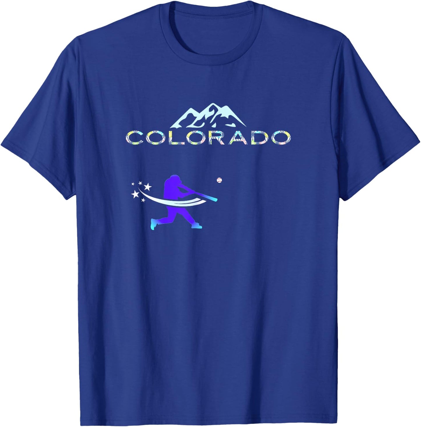 Colorado Rocky Mountain Hometown Baseball Player T-Shirt - T-Shirt | Royal