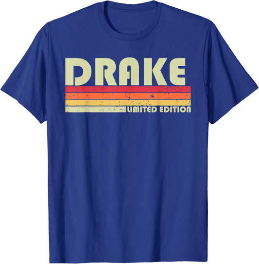 DRAKE Gift Name Personalized Funny Retro Vintage Birthday T-Shirt - T-Shirt | Royal