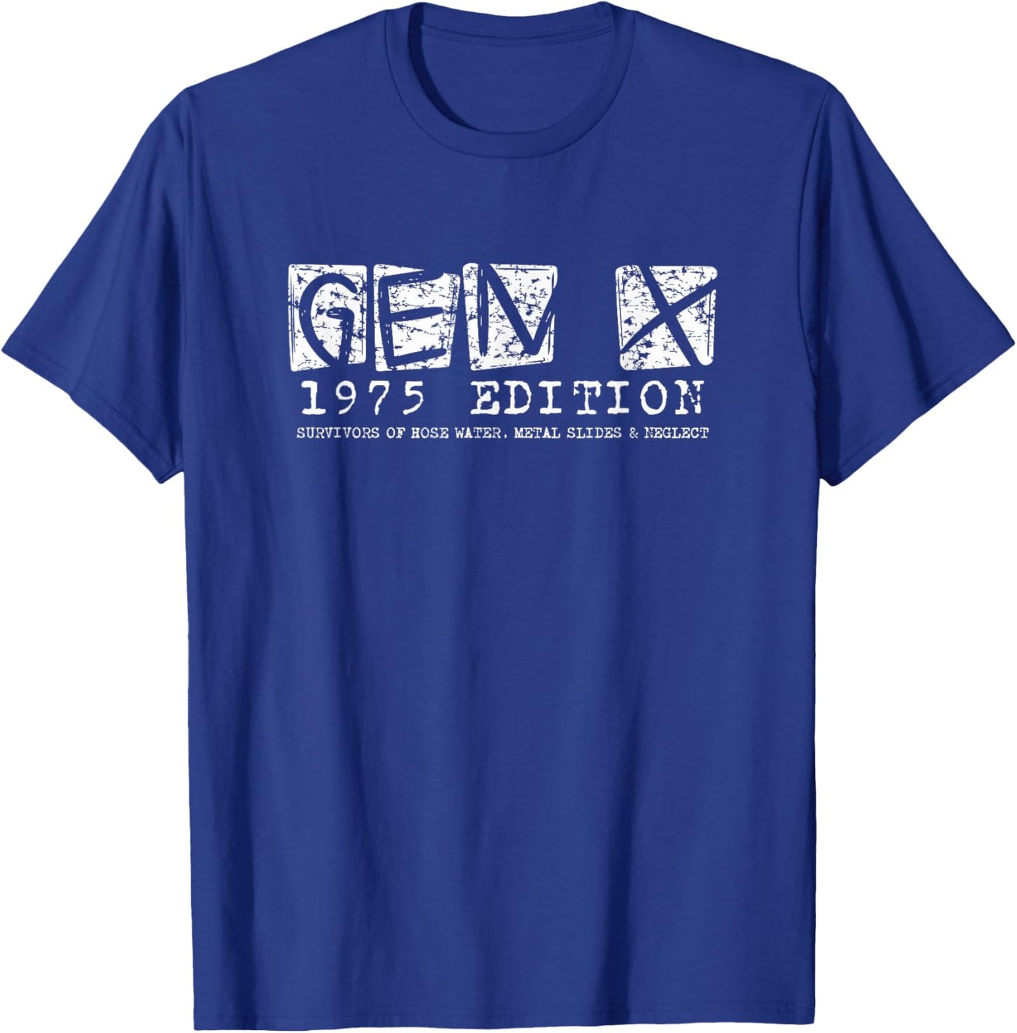 Gen X 1975 Edition 50th Birthday Retro Generation X Gen Xer T-Shirt - T-Shirt | Royal