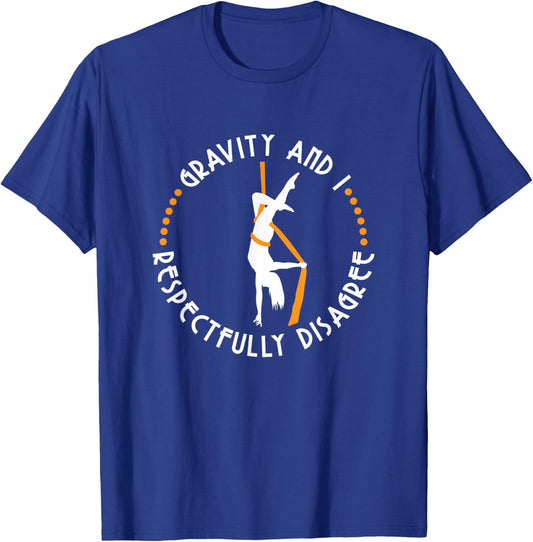YeoYs Aerial Dancing Gifts - Adults Kids - Black Modern Aerialist Workout Yoga Exercise Fitness - Small - Short Sleeve - - Classic Fit - Pull On - Machine Wash T-Shirt - T-Shirt | Royal