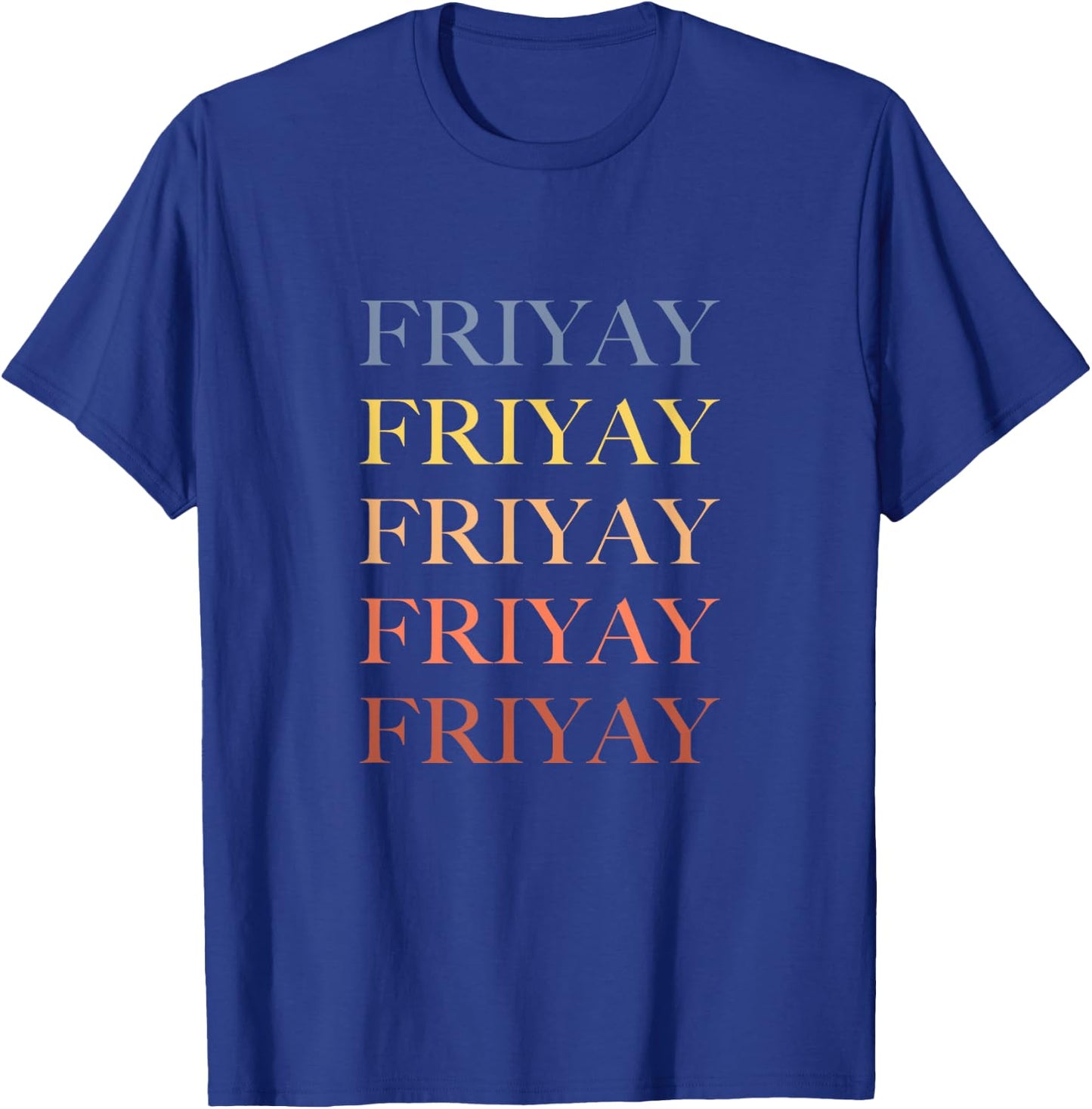 FRIYAY Retro Rainbow T-Shirt - T-Shirt | Royal