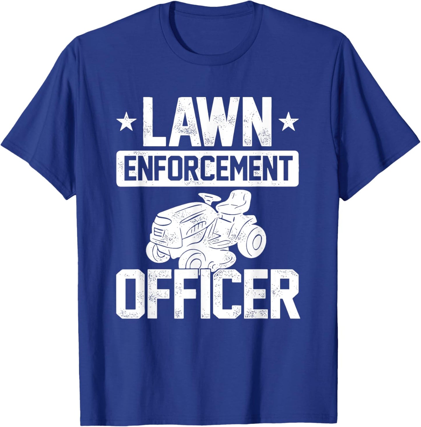 Sparta Buy Lawn Enforcement Officer - Black, -Adults, Classic Fit, Short Sleeve, , Small T-Shirt - T-Shirt | Royal