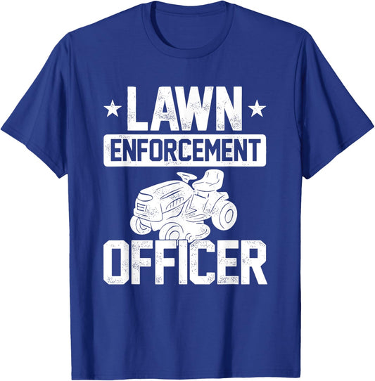 Sparta Buy Lawn Enforcement Officer - Black, -Adults, Classic Fit, Short Sleeve, , Small T-Shirt - T-Shirt | Royal