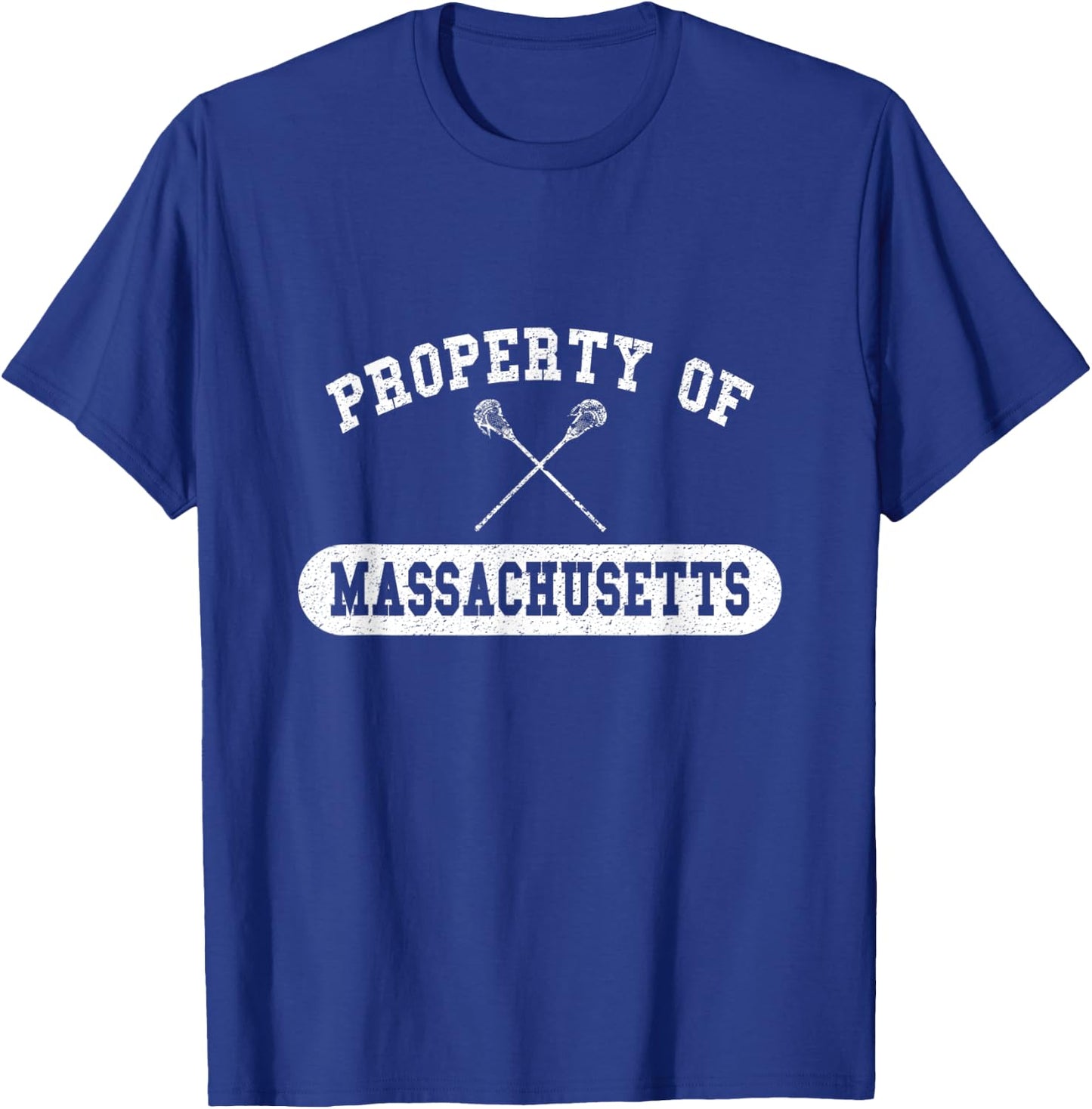 Property of Massachusetts Lacrosse T-Shirt - T-Shirt | Royal