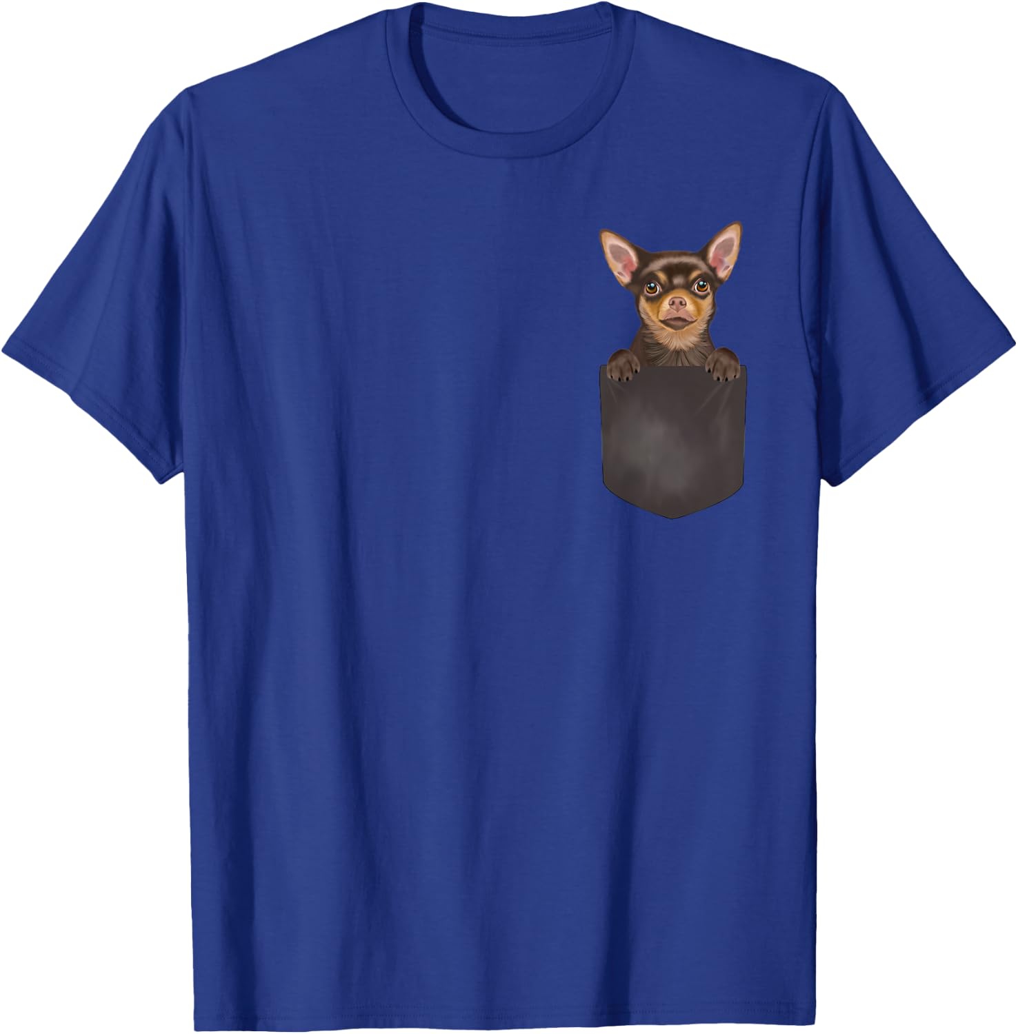 Dog In Pocket Funny Dog Lover Brown Chihuahua T-Shirt - T-Shirt | Royal