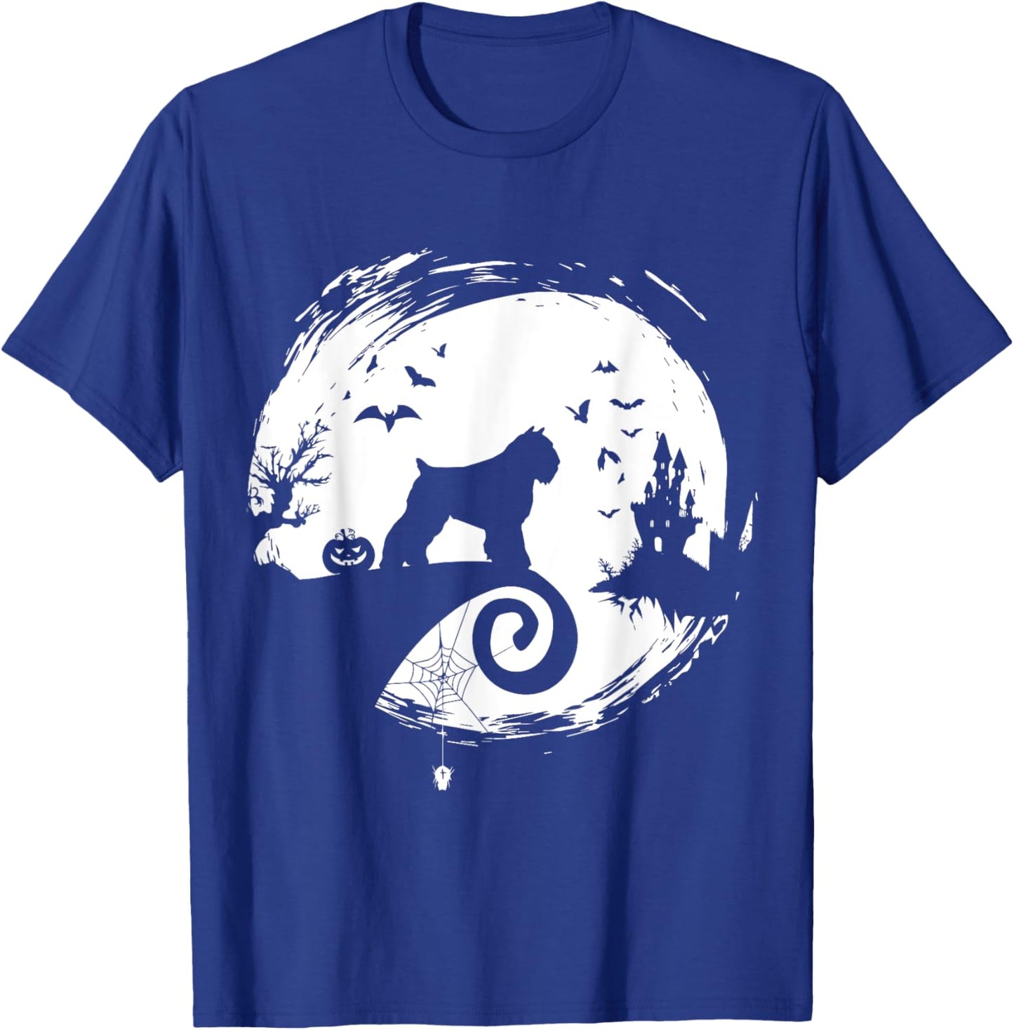 Bouvier des Flandres Halloween Costume Moon Silhouette T-Shirt - T-Shirt | Royal