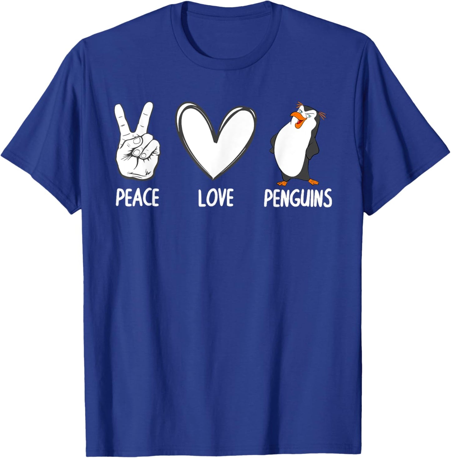 Cool Penguin Art Women Peace Love Penguins Zookeeper T-Shirt - T-Shirt | Royal