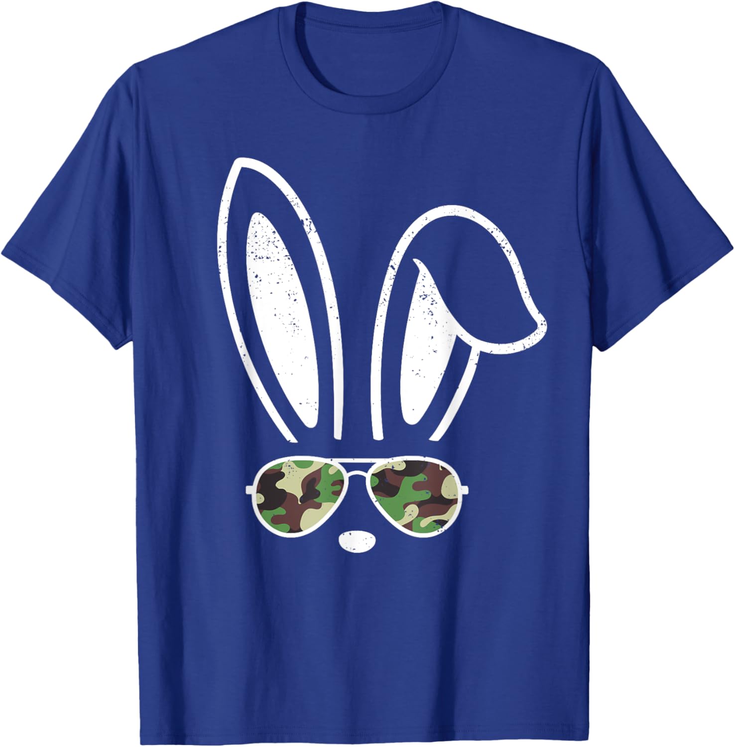 Bunny Ears Retro Sunglasses Funny Easter Camo Camouflage T-Shirt - T-Shirt | Royal