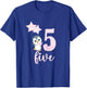 5th Penguin Birthday Party Five Year Old Girl Penguin T-Shirt - T-Shirt | Royal
