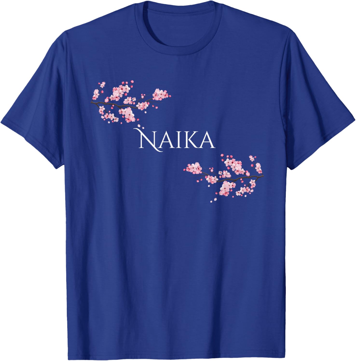 Naika name with blossom branches T-Shirt - T-Shirt | Royal
