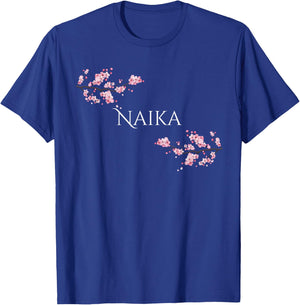 Naika name with blossom branches T-Shirt - T-Shirt | Royal