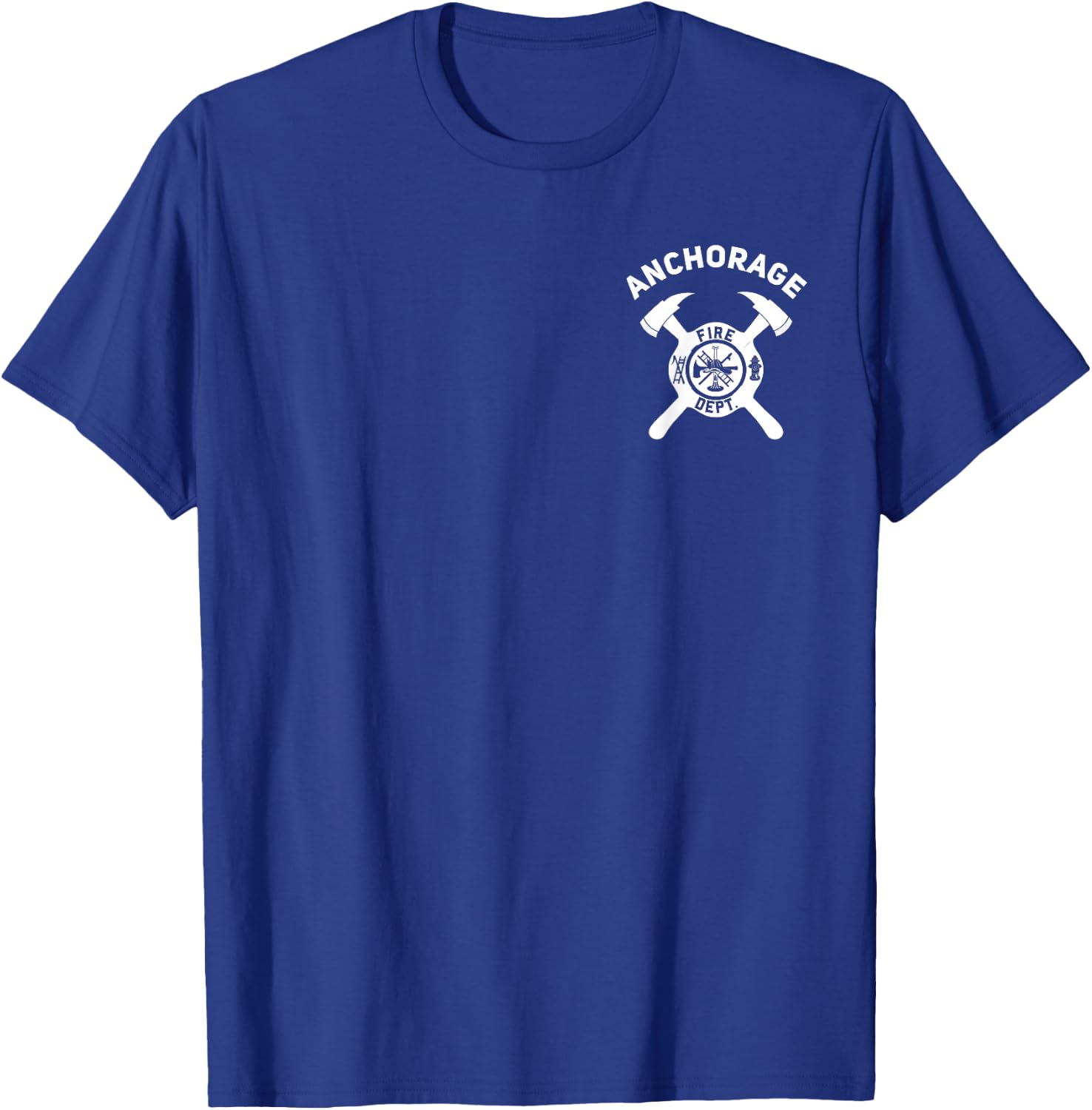 City Of Anchorage Fire Department Alaska Firefighter T-Shirt - T-Shirt | Royal