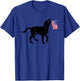 Black Lab Dog Holding July 4th Patriotic USA Flag T-Shirt - T-Shirt | Royal