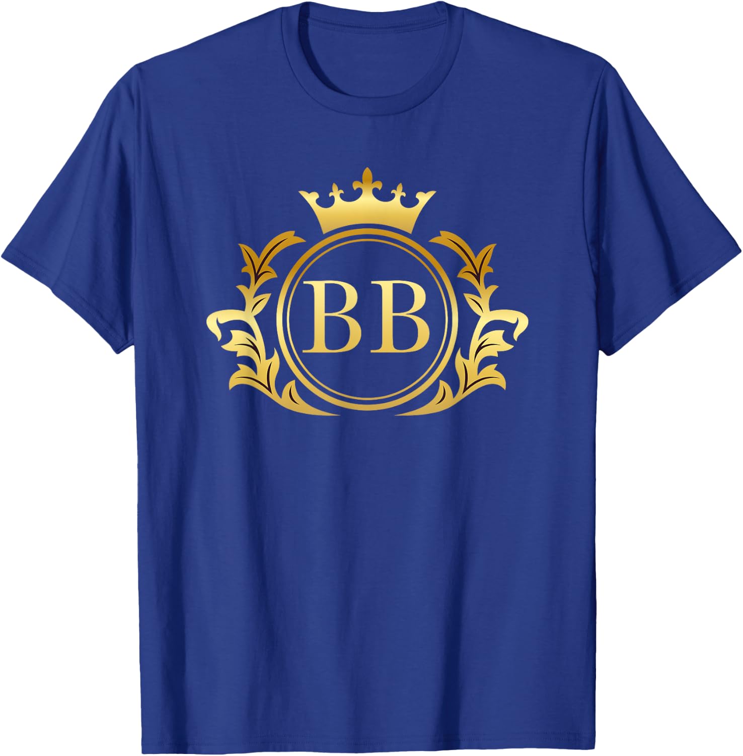 BB Initials Nickname Monogram Crest T-Shirt - T-Shirt | Royal