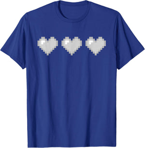 Y2K 80s 90s Valentines Day Hearts Pixel Art T-Shirt - T-Shirt | Royal