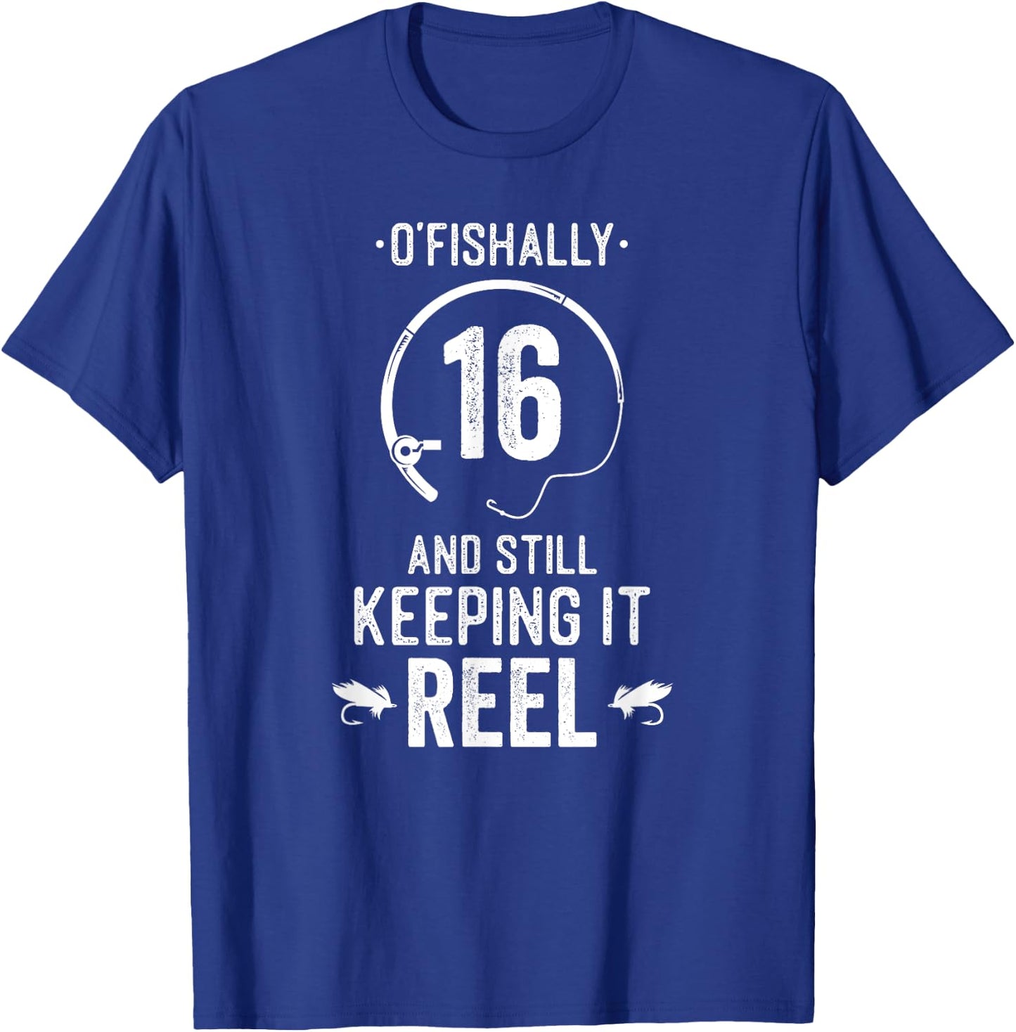 16 Year Old Boy Girl Fishing Fishermen Gifts For Birthday T-Shirt - T-Shirt | Royal