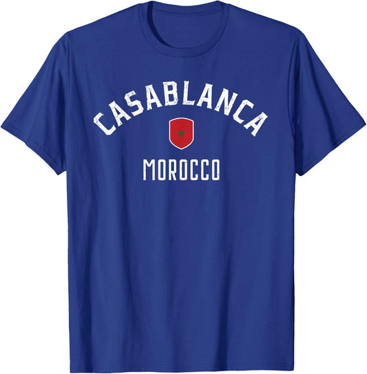 Casablanca Morocco - Moroccan Flag Casablanca T-Shirt - T-Shirt | Royal