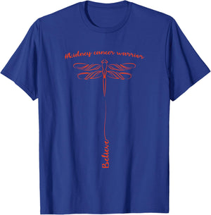 Kidney Cancer Awareness Warrior T-Shirt - T-Shirt | Royal
