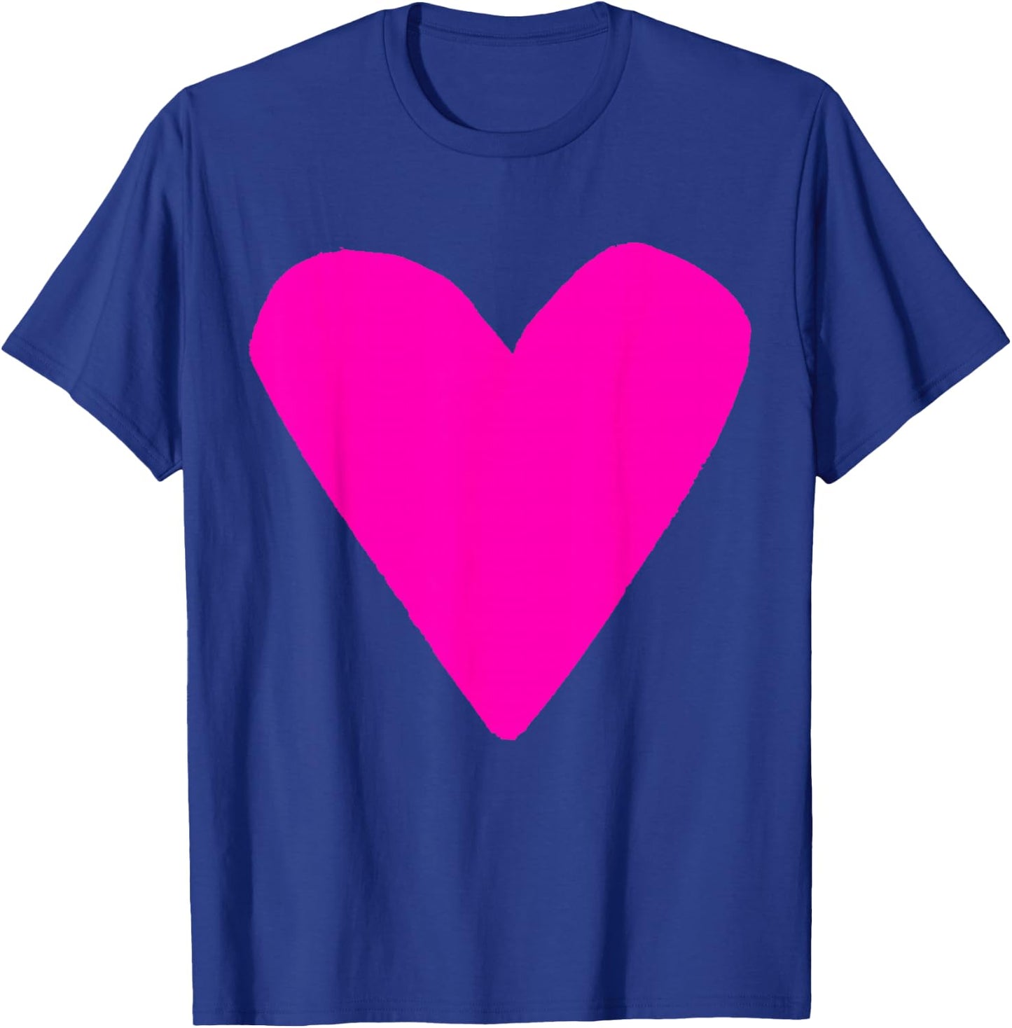 Pink Heart Black T-Shirt - T-Shirt | Royal