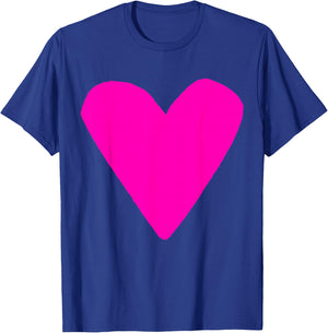 Pink Heart Black T-Shirt - T-Shirt | Royal