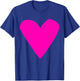 Pink Heart Black T-Shirt - T-Shirt | Royal