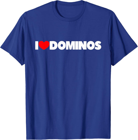 I Love Dominos T-Shirt - T-Shirt | Royal