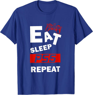 Funny Eat Sleep PS5 Repeat for Lover Video Game T-Shirt - T-Shirt | Royal