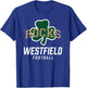 Westfield Shamrocks Logo Football Team HS T-Shirt - T-Shirt | Royal