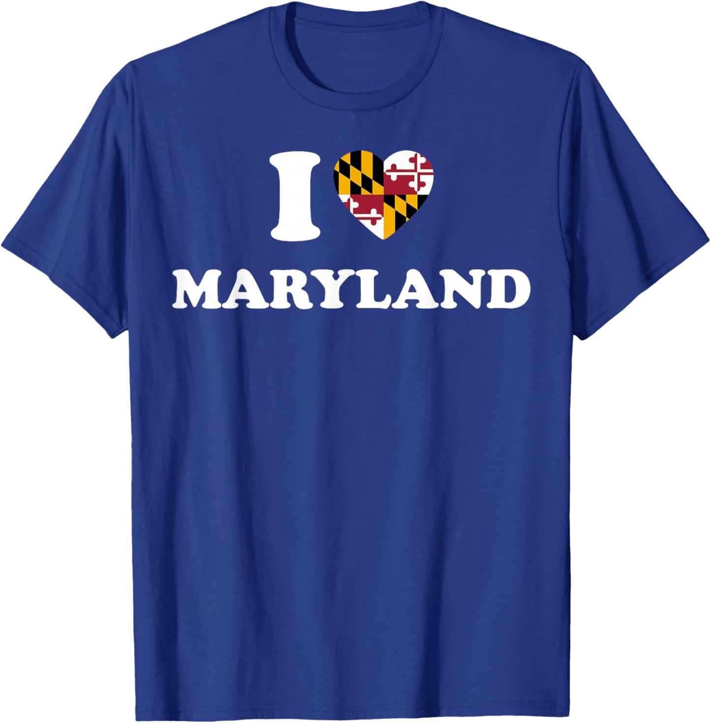 I Love Maryland Shirt I Heart Maryland Flag T-Shirt - T-Shirt | Royal