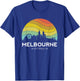 Melbourne Australia Retro Vintage Flag Outback Kangaroo Mate T-Shirt - T-Shirt | Royal