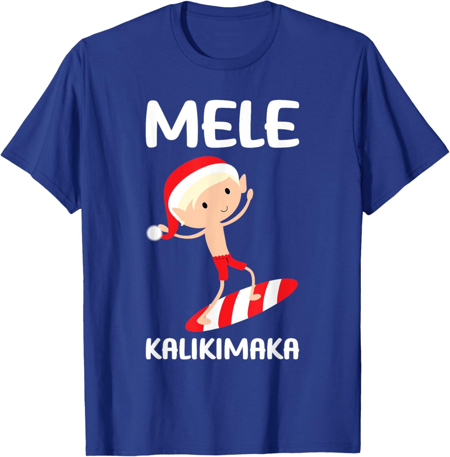 Mele Kalikimaka Hawaiian Christmas Surfing Kids Boys Hawaii T-Shirt - T-Shirt | Royal