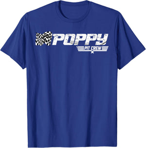 Poppy Pit Crew Race Car Birthday Family Racing T-Shirt - T-Shirt | Royal