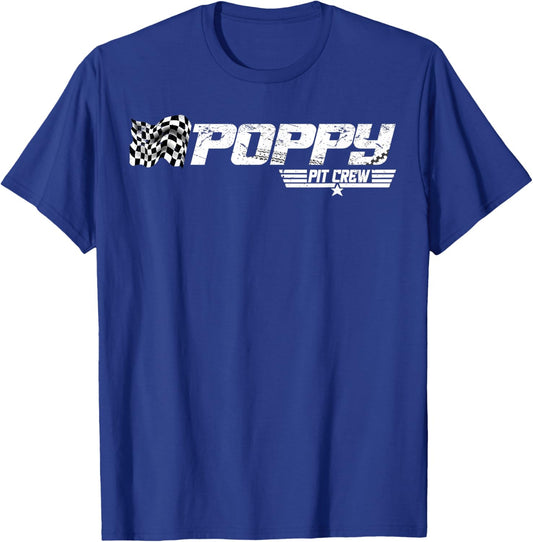 Poppy Pit Crew Race Car Birthday Family Racing T-Shirt - T-Shirt | Royal