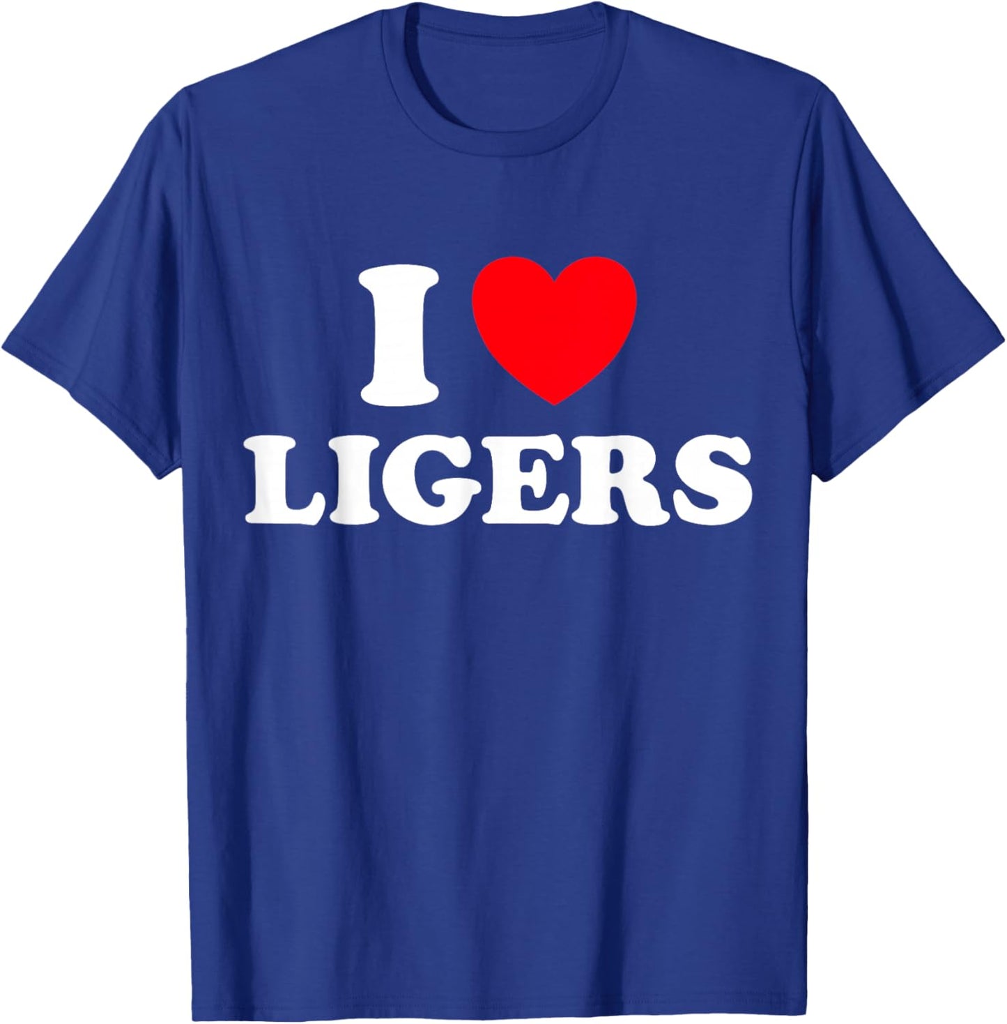 I Love Liger Lion Tiger Hybrid Mix Animal Funny Cute Fan T-Shirt - T-Shirt | Royal