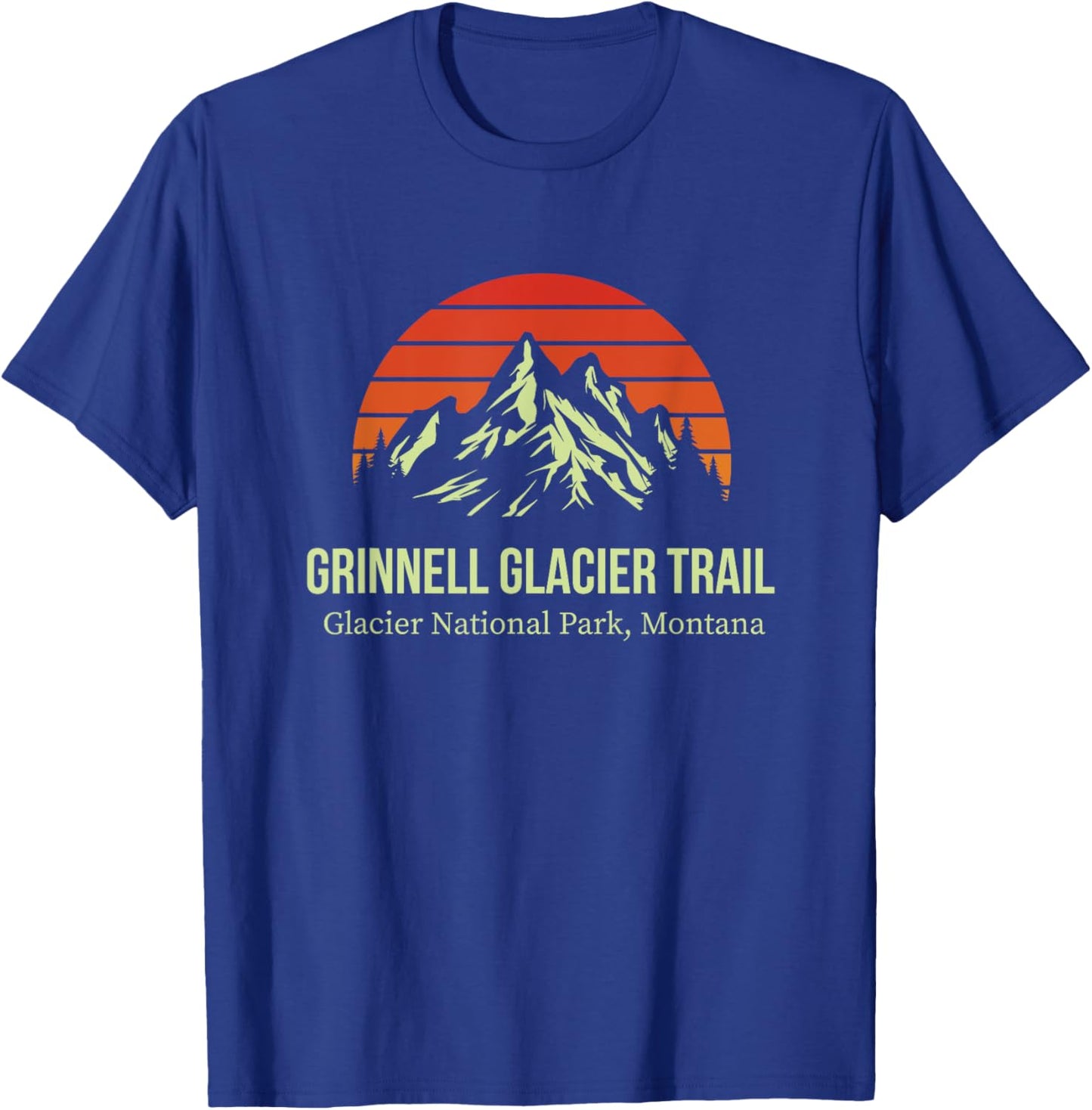 Grinnell Glacier Trail National Park Montana Outdoors Hiking T-Shirt - T-Shirt | Royal