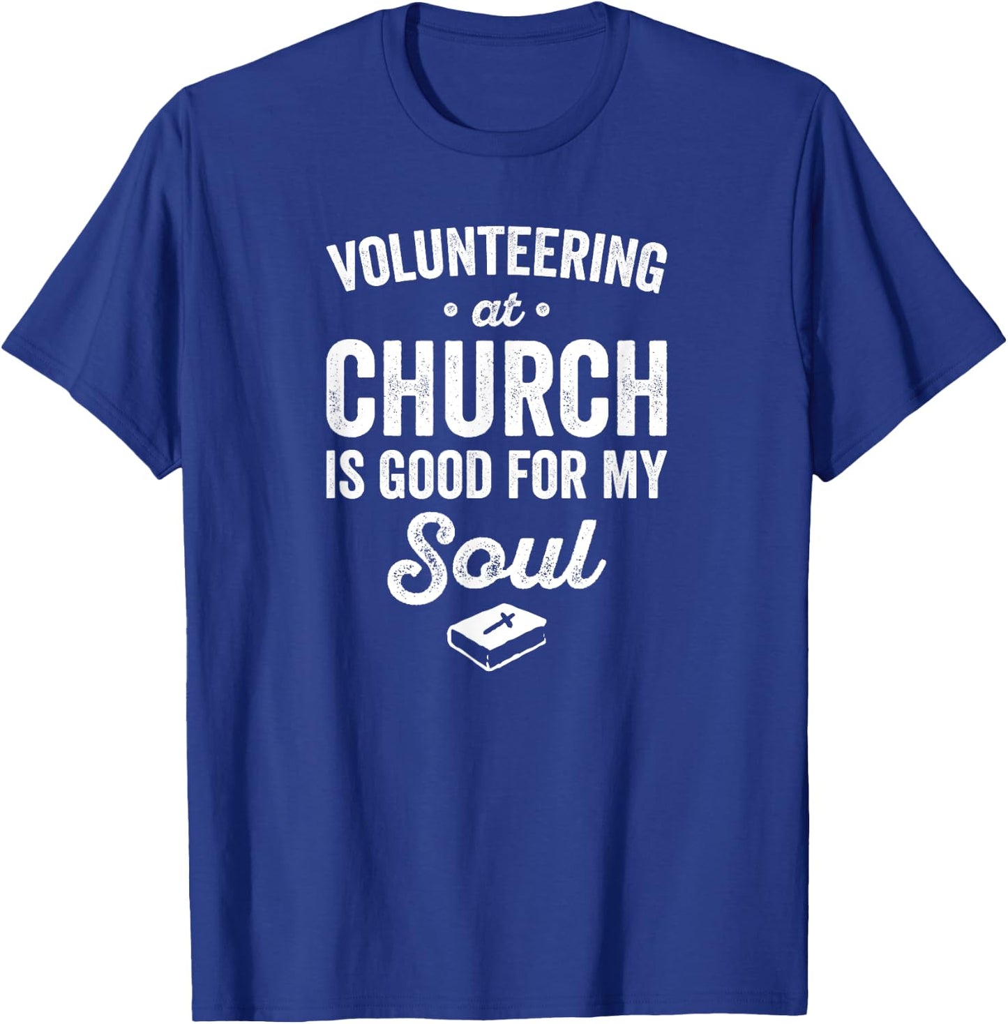 Church Volunteer Pun for Ministry Team, Counselor, or Pastor T-Shirt - T-Shirt | Royal